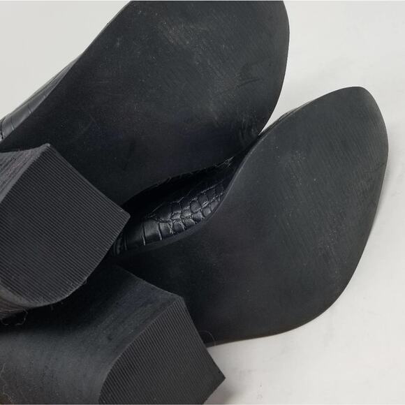 Very J New Black Ankle Booties Western comfortable Women Size 10 New without Box - Picture 10 of 12